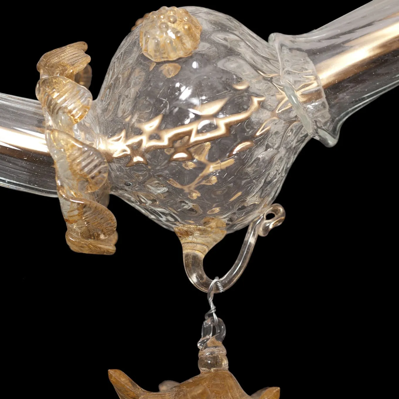 Rezzonico-style Gold and Crystal Chandelier #1