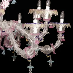 Rezzonico-style Pink Chandelier