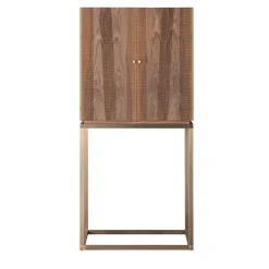 Riesling Bar Cabinet Carved Walnut