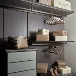 Riga Cappuccino and Chocolate Leather Basket