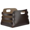 Riga Chocolate and Cappuccino Leather Basket