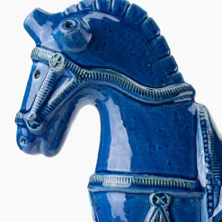 Rimini Blu Standing Horse Figurine by Aldo Londi