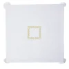Rinascimento Gold-Embroidered Square Linen Tablecloth