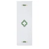 Rinascimento Green-Embroidered White Linen Table Runner