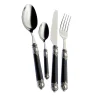 Rinascimento 24-Piece Cutlery Set in Black with Box