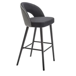 Ring 2-Tone Gray Bar Stool by Balutto Associati