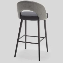 Ring 2-Tone Gray Bar Stool by Balutto Associati
