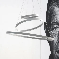 Rings Orizzontale White Pendant Lamp by Valerio Cometti - V12 Design