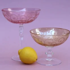 Ritmica Footed Yellow Glass Bowl