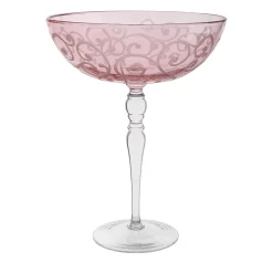 Ritmica Stemmed Pink Glass Bowl