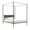 Rito Gray Iron Canopy Double Bed