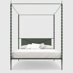 Rito Gray Iron Canopy Double Bed