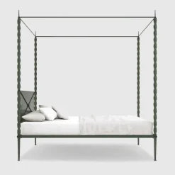 Rito Gray Iron Canopy Double Bed