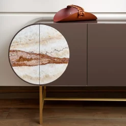 Riviera Cognac and Bordeaux Leather Vide Poche