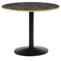 Riviera Round Black Marble Top Bistro Table