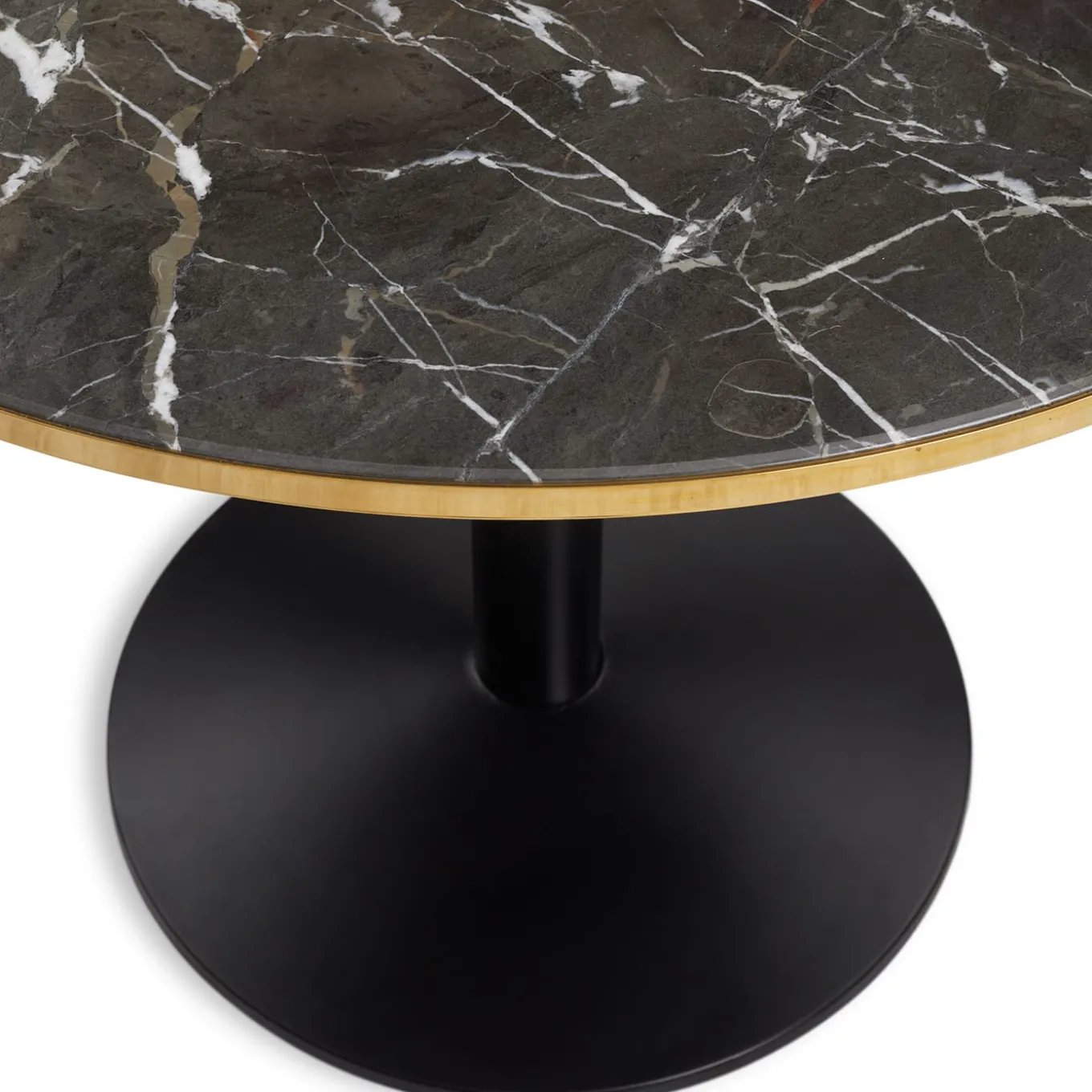 Riviera Round Black Marble Top Bistro Table