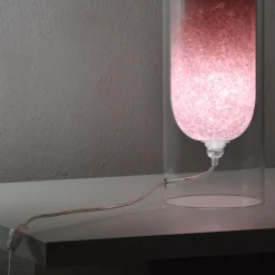 Rocklumìna Spherical S pink table lamp
