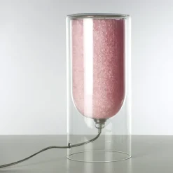 Rocklumìna Spherical S pink table lamp