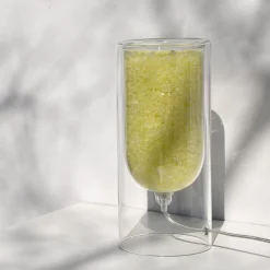 Rocklumìna Spherical S yellow table lamp