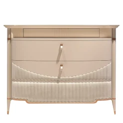 Roger 4-Drawer Beige Dresser