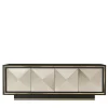 Roland Beige Wood And Brass 4-Door Sideboard