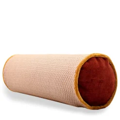 Roll Cushion in False Unit Jacquard Fabric