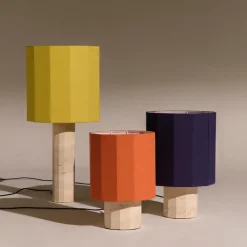 Roma Dodecagon Large Yellow Table Lamp