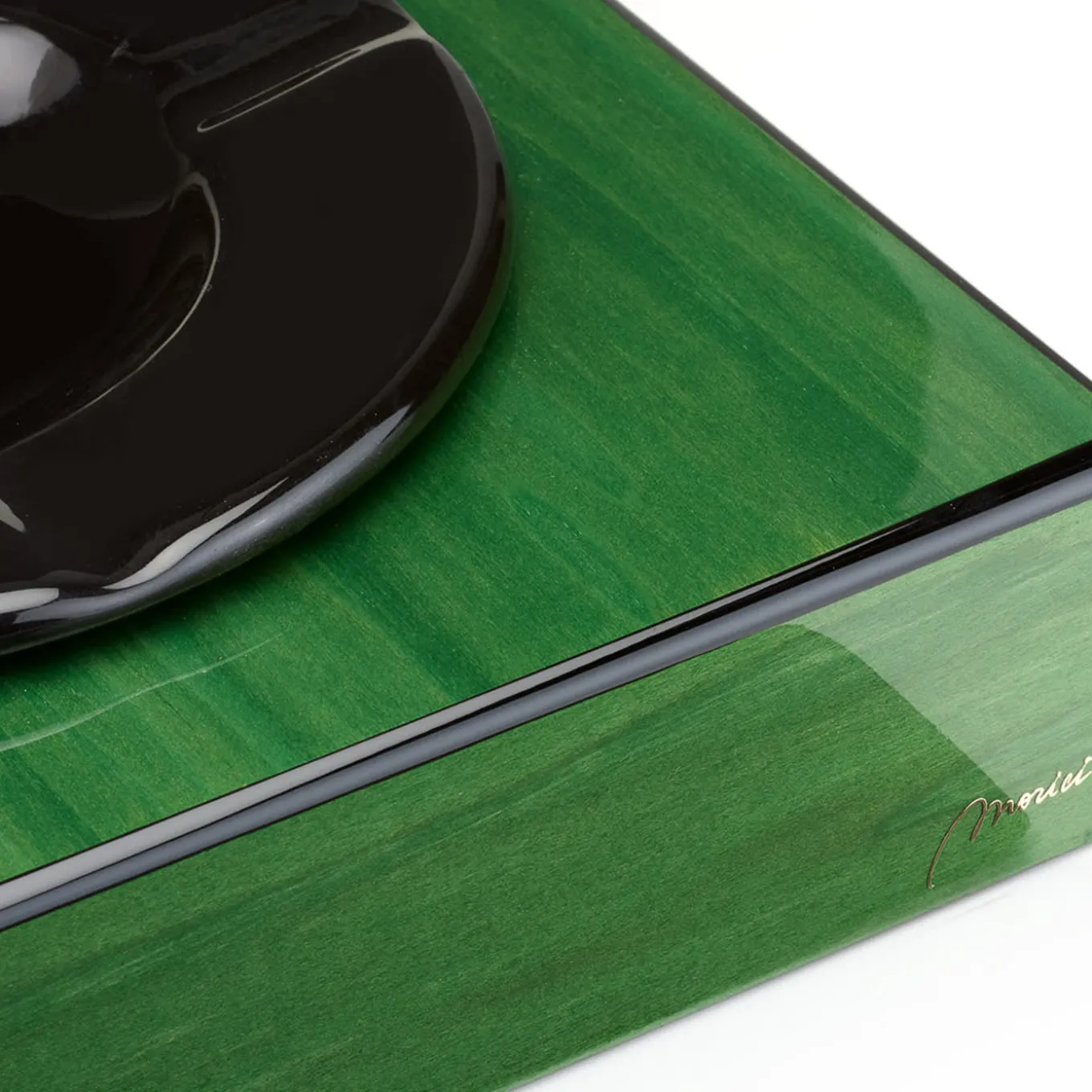 Roma Green and Black Ashtray