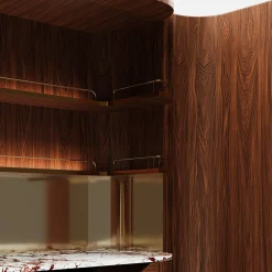 Roma Oak Wood Bar Cabinet