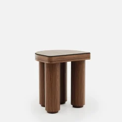 Roma Oak Wood Stool