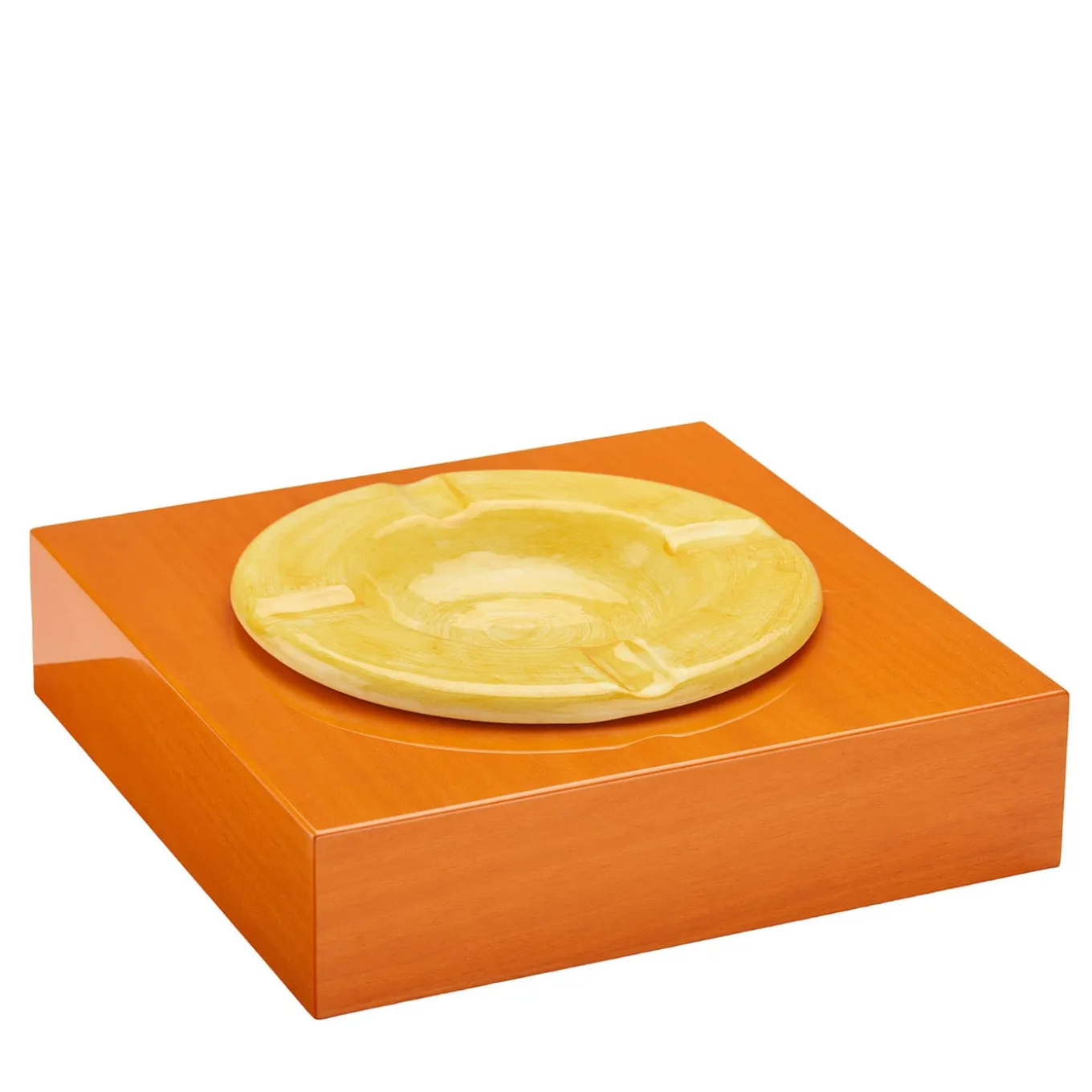 Roma Orange and Yellow Ashtray