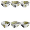 Roma Set of 6 porcelain Bowls with ancient amphorae