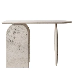 Roma Travertino Marble With Raw Finish Console