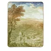 Roma velvet Plaid with landscape view of Rome