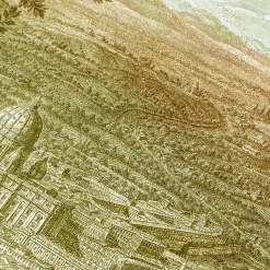 Roma velvet Plaid with landscape view of Rome