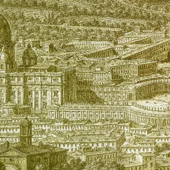 Roma velvet Plaid with landscape view of Rome