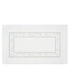Roma White & Silver Olive Bath Mat