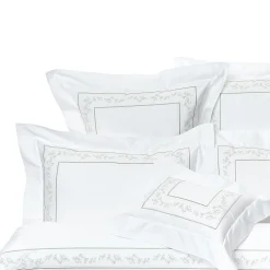 Roma White & Silver Olive US King Sheet Set