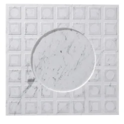 Roma White Carrara Marble Q Plate