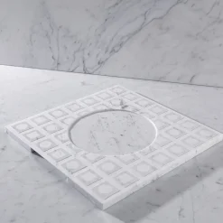 Roma White Carrara Marble Q Plate