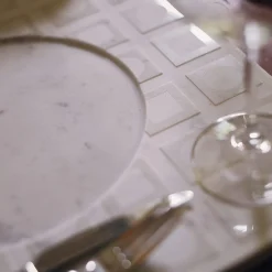 Roma White Carrara Marble Q Plate