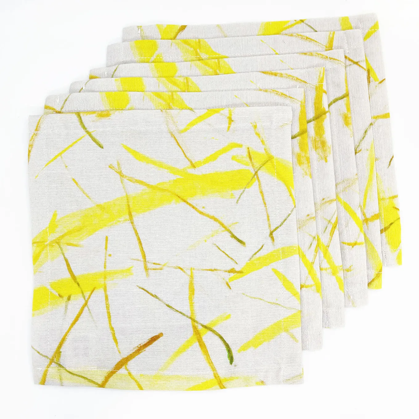 Roman breeze Set of 6 linen cotton cocktail napkins