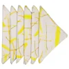 Roman Breeze Set of 6 print linen napkins