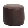 Rondò Brown Leather Pouf