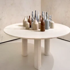 Rosa Portogallo Marble Lovemelovemenot Dining Table by Michael Anastassiades