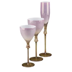 Rosa Set of 6 Pink Mixed Glasses