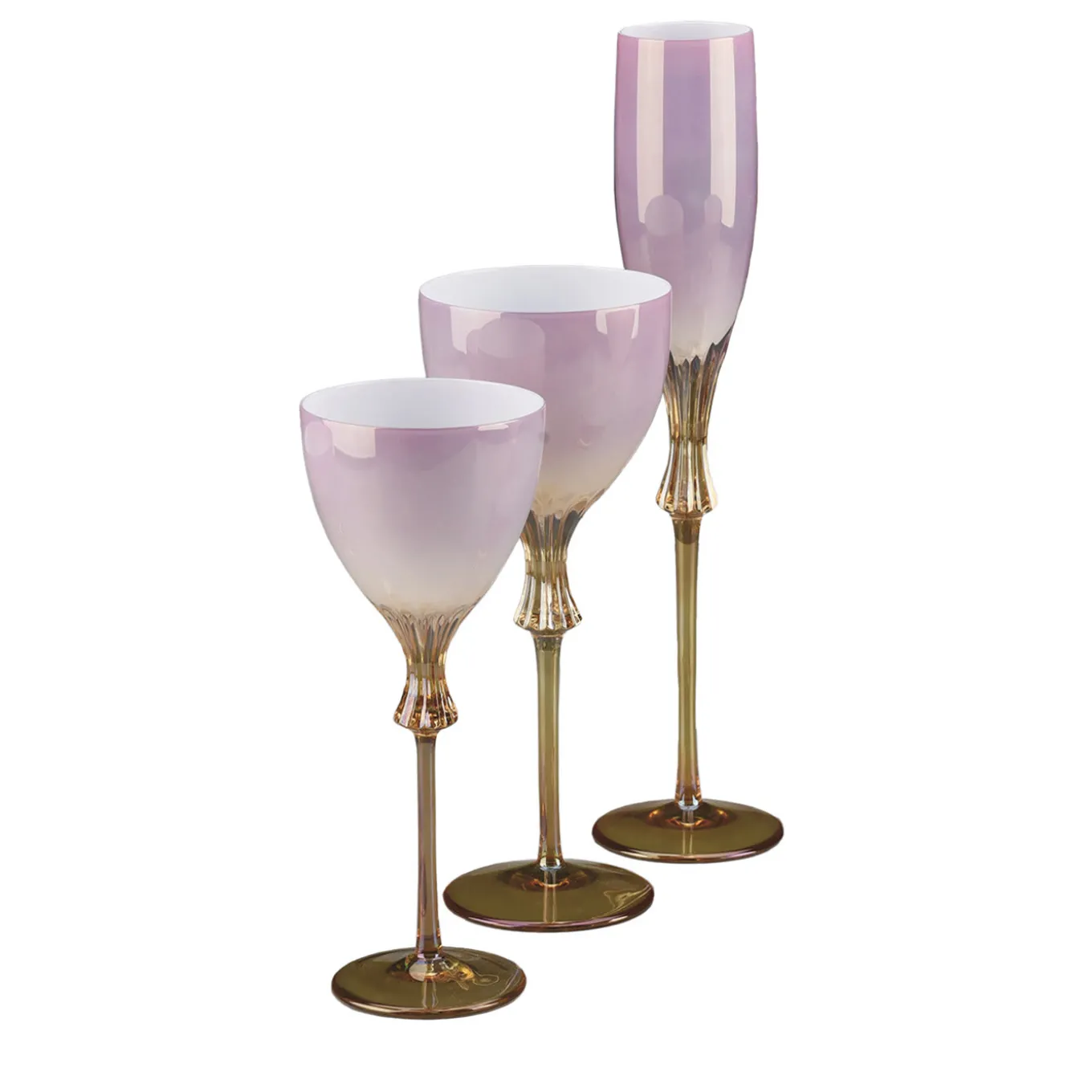 Rosa Set of 6 Pink Mixed Glasses