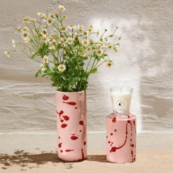 Rose and Burgundy Totem with scented candle Fragrance Blotch Rose