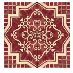 Rosso Ficus Indica Set of 4 Tiles #3