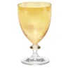 Rosy Set of 2 Amber Wine Glasses